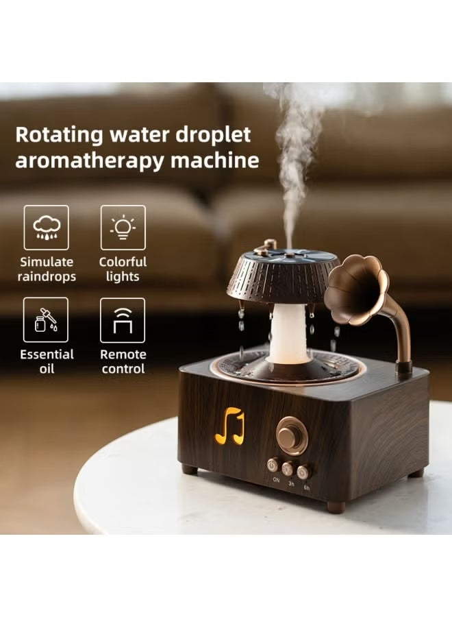 راديو مصباح إضاءة محيطية RGB مع مرطب هواء بالرذاذ، ومكبر صوت بلوتوث، وموزع للروائح، وضوء ليلي ملون متزامن مع الموسيقى لغرفة النوم وديكور المنزل. - Image 5